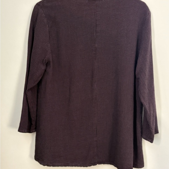 Cut Loose Women's Purple Checked Tencel Top - Picture 3 of 5